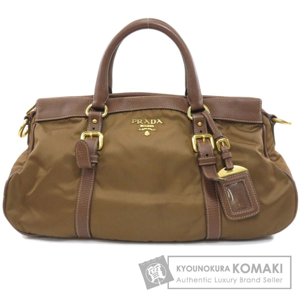 Prada logo motif tote bag leather
